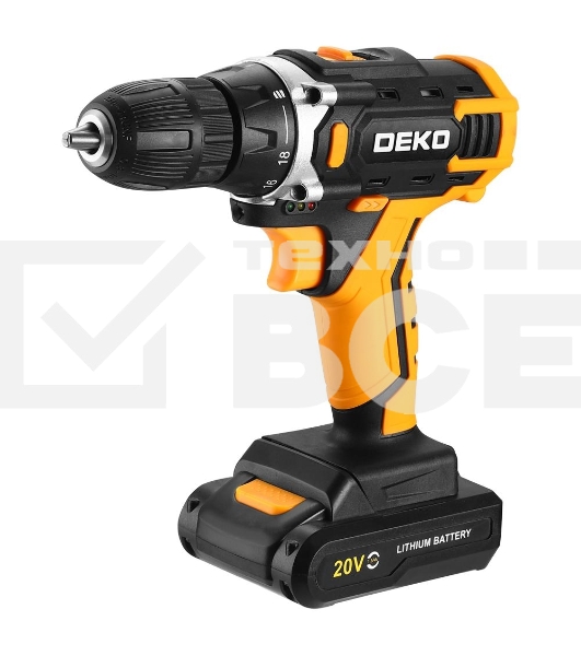 Дрель-шуруповерт аккумуляторная Deko Banger 20V ONE+, 20В, 1 АКБ