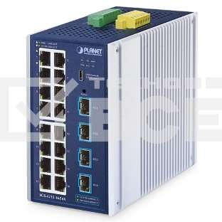 Коммутатор Planet IGS-4215-16T4X Industrial L2/L4 16-Port 10/100/1000T + 4-Port 10G SFP+ Managed Ethernet Switch
