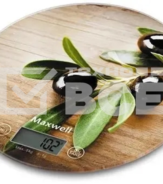 Весы кухонные электронные Maxwell MW-1468(BN) 5 кг, пластик, рисунок