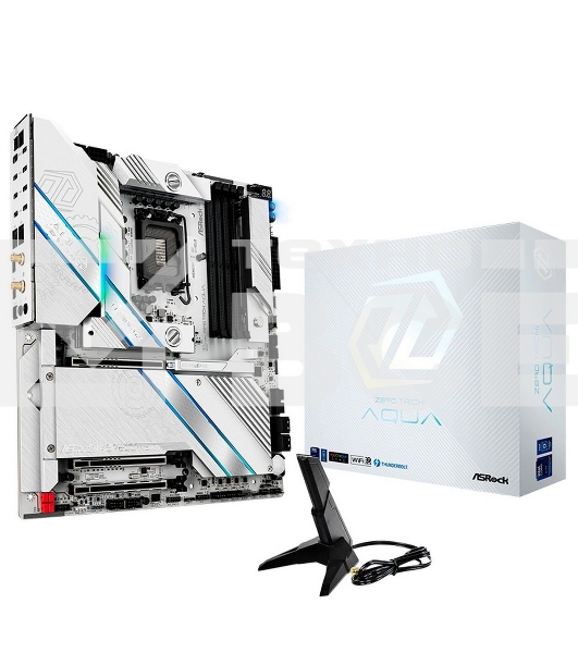 Материнская плата ASRock Z890 Taichi AQUA, LGA 1851, Intel Z890, 4xDDR5, 4xSATA, 6xM.2, 2xPCIe 5.0 x16, 1xPCIe 4.0 x16, 1xUSB-C 20Gbps, 4xUSB-A 3.2 Gen 1/2, 2xThunderbolt 4, 1x10Gb LAN, 5.1, E-ATX