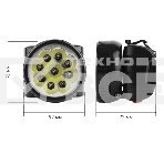 Фонарь налобный светодиодный Трофи TG9 ударопрочный, 9 LED, 2 режима, аккумуляторный, чёрный, фото5