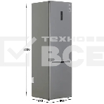 Холодильник LG GC-B509MLWM серый двухкамерный 277/107л морозилка снизу, фото7