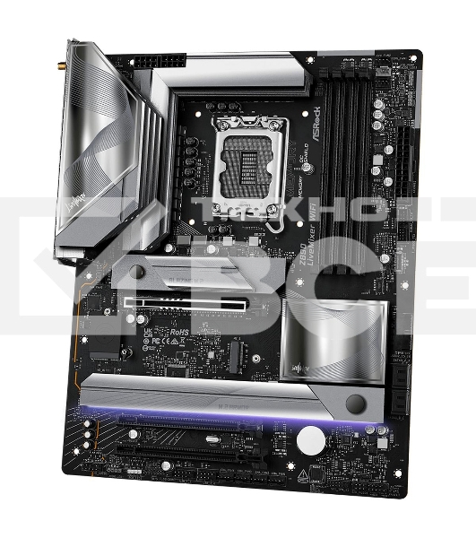 Материнская плата ASRock Z890 LiveMixer WiFi, LGA 1851, Intel Z890, 4xDDR5, 4xSATA, 4xM.2, 1xPCIe 5.0 x16, 2xPCIe 4.0 x16, 2xUSB-C Thunderbolt 4, 10xUSB-A 3.2 Gen 1, 2xUSB-A 3.2 Gen 2, 1xHDMI, 1x2.5Gb LAN, 5x3.5 мм, 7.1, ATX