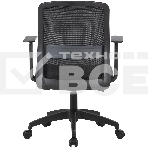 Кресло компьютерное Cactus CS-MC333-BK черный, сиденье черный, сетка/ткань, низк.спин. крестов. пластик, пластик черный, фото4