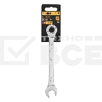 Ключ комбинированный трещоточный Denzel 14710 16 мм, CrV, матовый хром, фото4