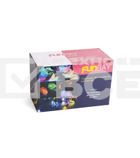 Гирлянда светод. Funray Шишки, SE-CONE-540M, 5M, 40 LED, мульти (3цв.), темно-зел. шнур 0,7м,