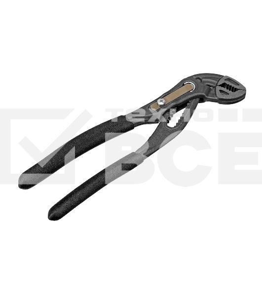 Клещи переставные Denzel кнопочный механизм, обливные рукоятки, 180 мм