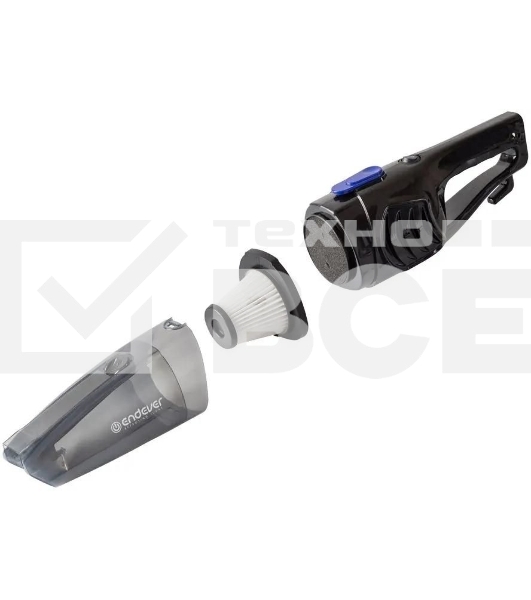 Пылесос вертикальный Endever VC-286 серый, питание от сети, 100 Вт, уборка сухая, пылесборник 1.5 л