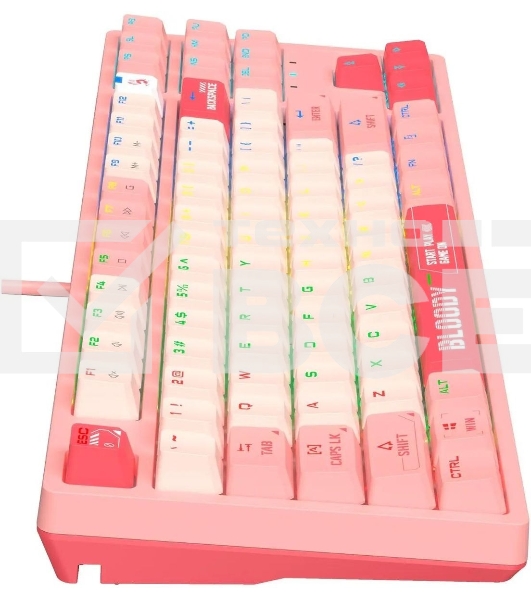 Клавиатура проводная A4Tech Bloody S87 Energy (S87 USB ENERGY PINK) USB розовый