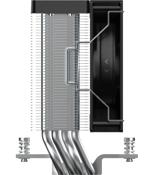 Кулер для процессора Ocypus Gamma A40 BK ARGB Digital, 100мм ARGB FAN, Top Display Panel, 4 HEAT PIPES, 4-PIN PWM, 600-2400 RPM, 29.5DBA, HYDRO BEARING, LGA115X/1200/1700/18XX, AM4/AM5