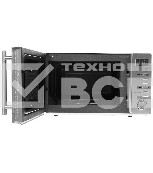 Микроволновая печь Starwind SMW5220 серебристый, 20 л, 700 Вт, переключатели - кнопки, поворотный механизм