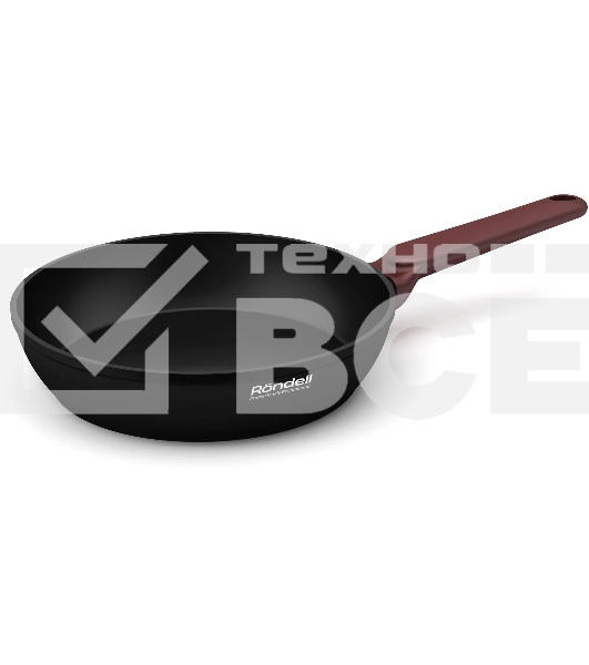 Сковорода Rondell Bojole RDA-2025 круглая 28см покрытие: Xylan Plus ручка несъемная (без крышки) черный