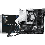 Материнская плата MSI PRO B860M-P WIFI6E, LGA 1851, Intel B860, 4xDDR5 (до 256 ГБ), 4xSATA, 2xM.2 (1xPCIe 5.0, 1xPCIe 4.0), 1xPCIe 5.0 x16, 1xPCIe 4.0 x16, 1xVGA, 1xHDMI, 2xDP, 1x2.5Gb LAN, Wi-Fi 6E, Bluetooth 5.3, 3xUSB-A 5Gbps, 2xUSB-A 2.0, 3x3.5 мм, 7.1, чёрный, mATX, фото 1