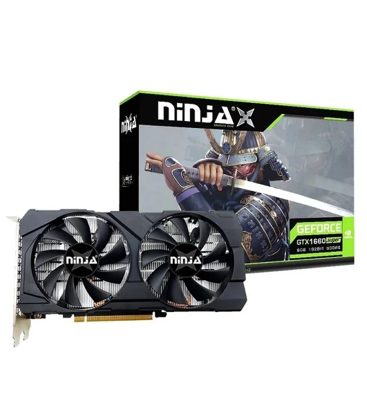 Видеокарта Ninja (Sinotex) GTX1660SUPER PCIE (1408SP) 6GB  192-bit GDDR6 DVI HDMI DP ATX