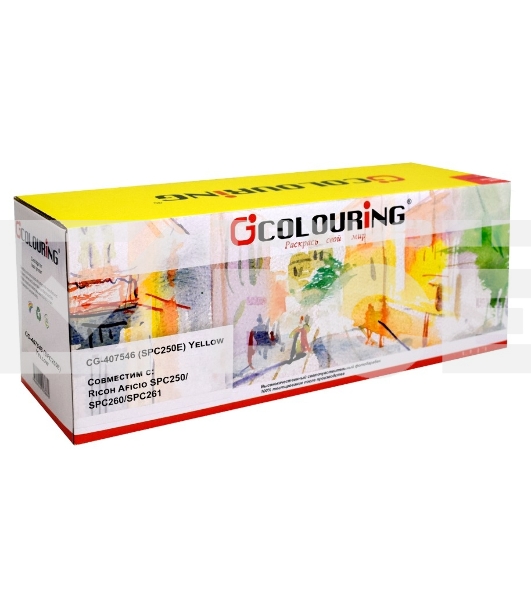 Картридж Colouring CG-407546 (SPC250E) Yellow (1600 копий) для принтеров Ricoh Aficio SPC250/SPC260/SPC261