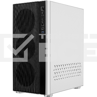 Компьютерный корпус Ginzzu GL 185 White боковая дверца закаленное стекло на петлях на магнитах
