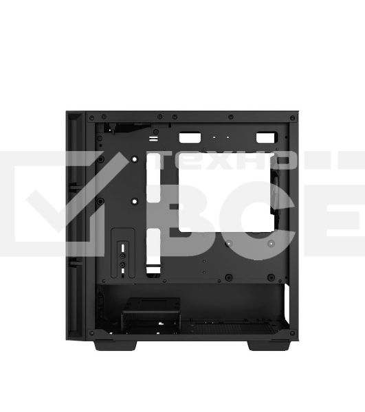 Компьютерный корпус Deepcool CH360 без БП, боковое окно (закаленное стекло), 2x140мм ARGB LED вентилятор спереди и 1x120мм ARGB LED вентилятор сзади, черный, mATX
