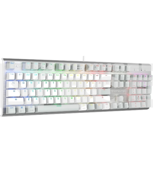 Клавиатура A4Tech Fstyler FS100 Neon проводная, USB, серый/белый
