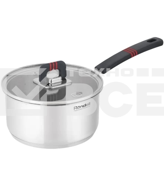 Ковш Rondell Stripes RDS-1635, 2л, 18см, с крышкой, стальной