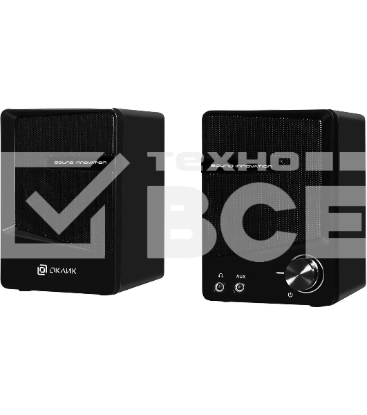 Колонки Oklick OK-126 2.0 черный 6Вт