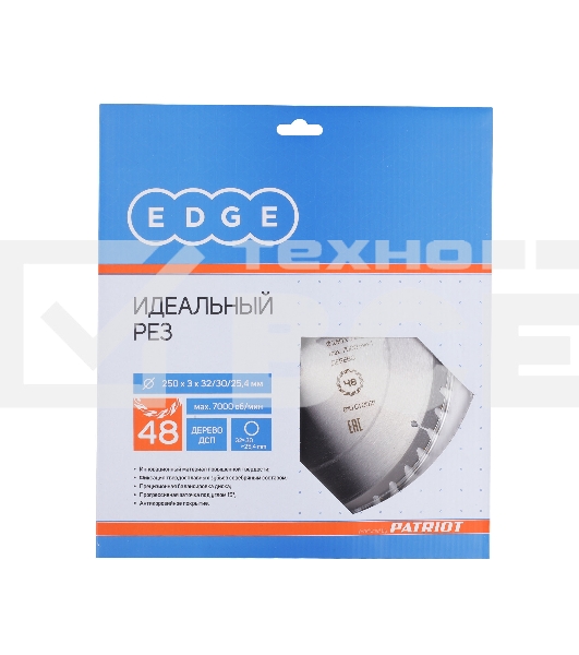 Диск EDGE by PATRIOT пильный по дереву 250х48х32/30/25,4