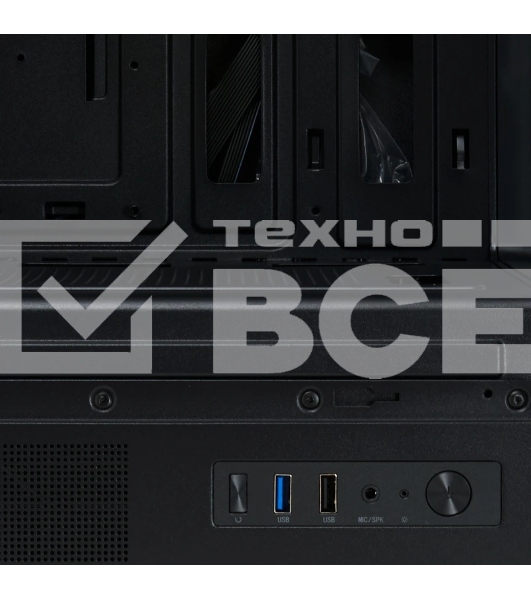 Компьютерный корпус без блока питания HSPD F510, Panoramic Mid Tower, черный, TG, 0.5 SPCC, no fans ATX, mATX, mITX 180/280/160мм 1x2.5', 1x3.5', 7xPCI 1xUSB-A 3.0, 1xUSB-A 1.0 356x218x467мм