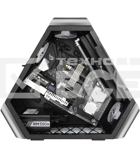 Компьютерный корпус JONSBO TR03-G Silver без БП, боковая панель из закаленного стекла, mini-ITX, micro-ATX, ATX, серебристый