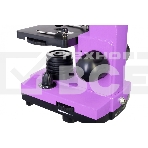 Микроскоп Levenhuk RAINBOW 2L AMETHYST/Аметист Микроскоп с предметным столиком, трехгнездным револьвером, фокусировочным механизмом, двумя источниками света с регулировкой яркости Монокулярная насадка Объективы: 4х, 10х, 40х, Увеличение микроскопа: 64-640, фото5