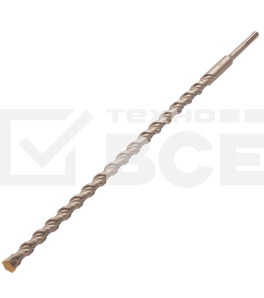 Бур по бетону Denzel двойная спираль, Cobalt W-tip, 18x460 мм, SDS PLUS