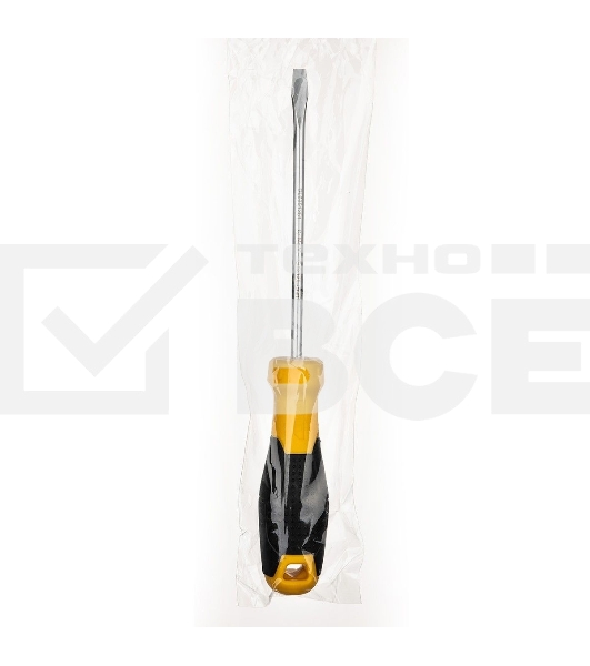 Отвертка шлицевая Deli DL6351251 5х125мм Материал: CR-V. Двухкомпонентная ручка. Хромированная