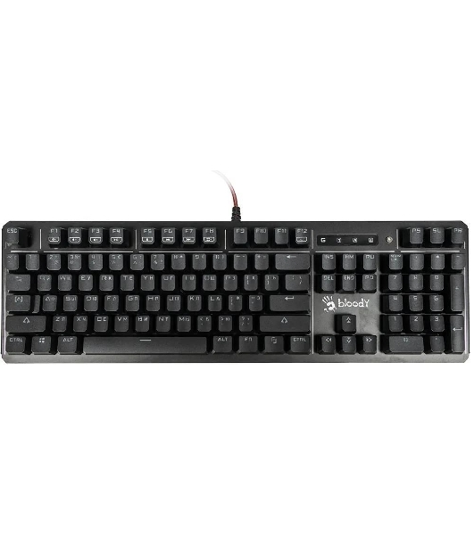 Клавиатура проводная A4 B975 механическая черный USB Gamer LED (подставка для запястий)