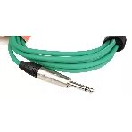 Кабель гитарный FORCE FGC-09/3 GR1/4' TS Jack - 1/4' TS Jack, высококачественный, малошумящий с проводниками из безкислородной меди OFC, диаметр 6 мм, профессиональные металлические разъемы, длина 3 м, цвет зеленый, фото2