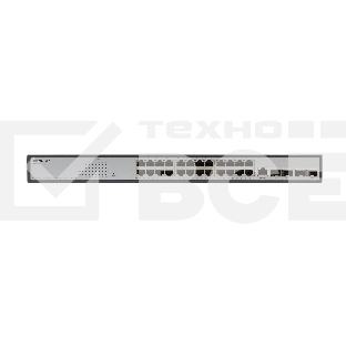 Коммутатор ORIGO Managed L3 Switch 24x1000Base-T PoE, 4x10GBase-X SFP+, PoE Budget 370W, RJ45 Console, 19