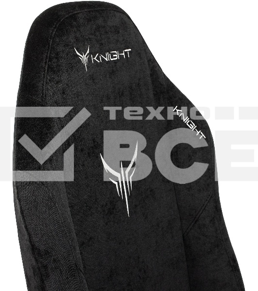 Кресло игровое Knight N1 Fabric черный Light-20, с подголов. крестовина металл