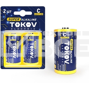 Элемент питания алкалиновый С/LR14 (блистер 2шт) TOKOV ELECTRIC TKE-ALS-LR14/B2