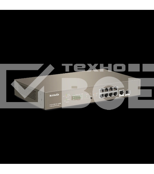 Управляемый PoE гигабитный коммутатор Tenda TEG5310P-8-150W L3, 8PoE портов, 1 Uplink, 1 SFP