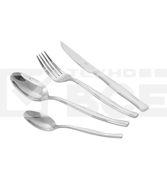 Набор столовых приборов LARA LR10-14/24 ORION 24 пр, зеркальная полировка, остр. вилка, нож для стейка