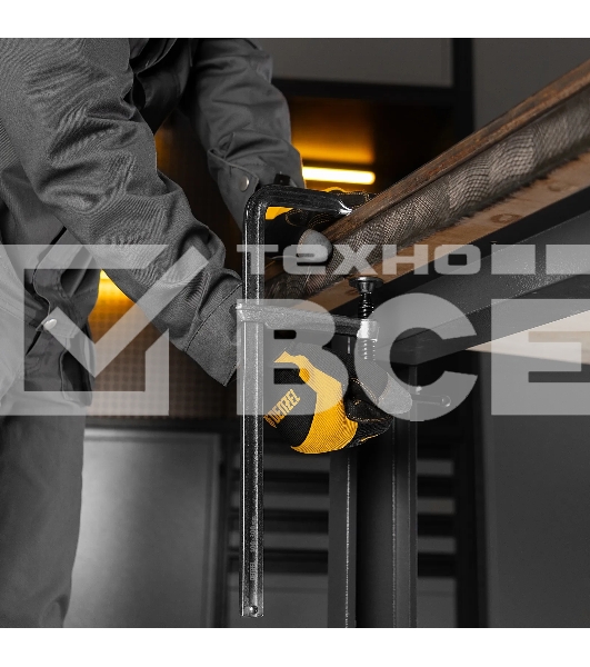 Струбцина Denzel F-образная, 100x300мм, кованая