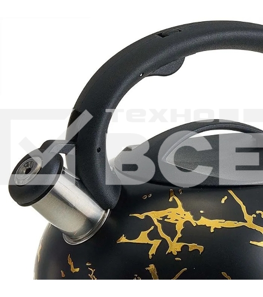 Чайник для плиты ALPENKOK AK-538 из нерж.стали 3л,со свистком,индукционное дно