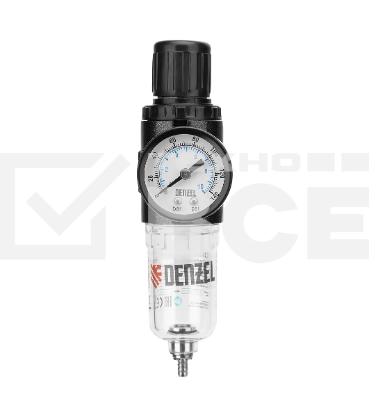Фильтр-регулятор Denzel FR1500, 10 бар, 1500 л/мин, 1/4