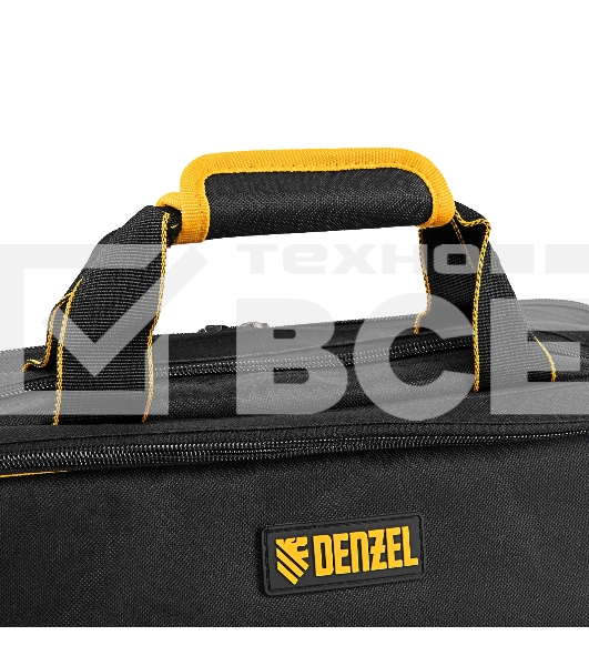 Сумка для инструмента Denzel 400х170х300 мм, 3 отделения, 28 карманов, наплечный ремень