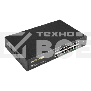 Коммутатор неуправляемый ExeGate EDGS-1016D (16-портовый гигабитный UTP 10/100/1000 Base-T, металлический корпус, с возможностью установки в стойку, с функцией энергосбережения (EEE))