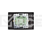 Розетка 2-м LEZARD СП OSEN с заземл. ПБТ, механизм, черный бархат 743-4200-127B, фото4