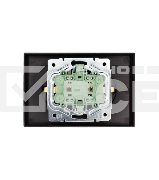 Розетка 2-м LEZARD СП OSEN с заземл. ПБТ, механизм, черный бархат 743-4200-127B