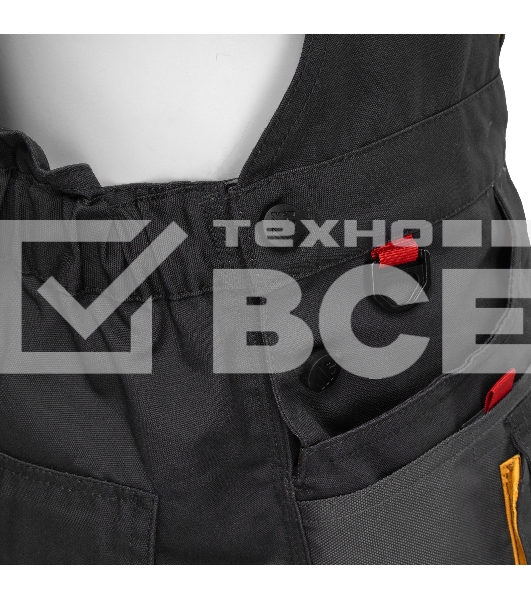 Полукомбинезон профессиональный рабочий Denzel 65% полиэстер 35% хлопок, L