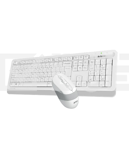 Комплект клавиатура+мышь A4Tech FStyler FG1010 беспроводной, USB, 2000 DPI, белый/серый