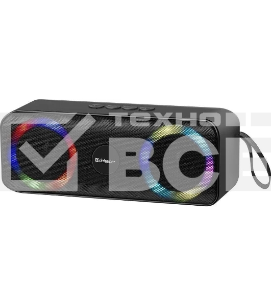 Акустическая система Defender LIGHT/BT/FM/USB/TF/AUX Q1 черный 10 Вт