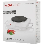 Плита настольная электрическая Clatronic EKP 3582 белый, 1.5 кВт, ТЭН, конфорки - 1, эмаль, поворотные переключатели, фото2
