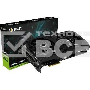 Видеокарта Palit PA-RTX4060 DUAL 8GB 8192Mb 128 GDDR6 1830/17000 HDMIx1 DPx3 HDCP Ret