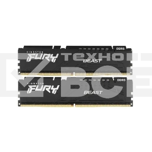 Оперативная память Kingston Fury Beast, DDR5, 16GB (2x8GB), 6000MHz, CL36, с радиаторами, черный